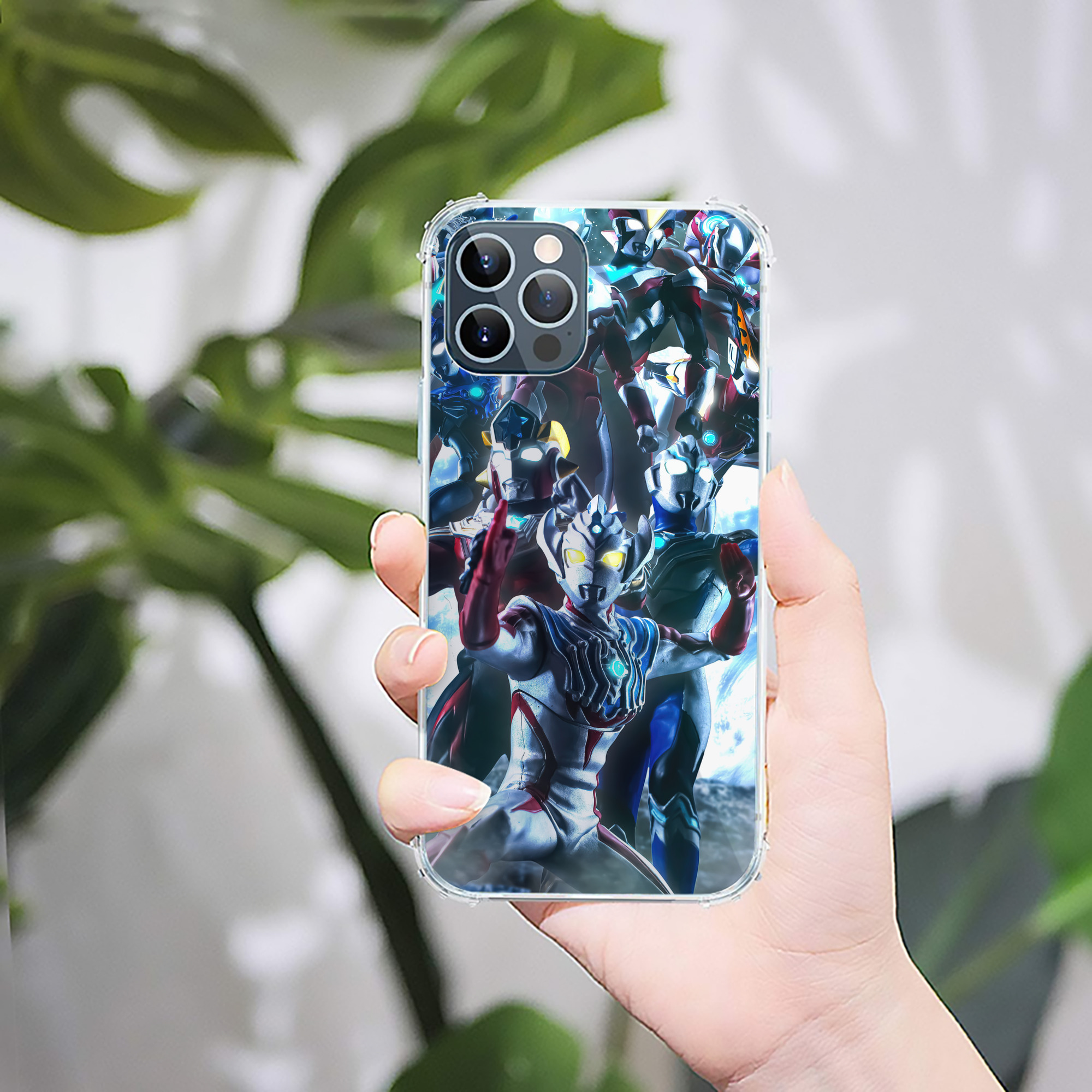 （画像用） ウルトラマン Ultraman 【iPhone 12シリーズ対応】透明スマホケース（クリアソフトケース）